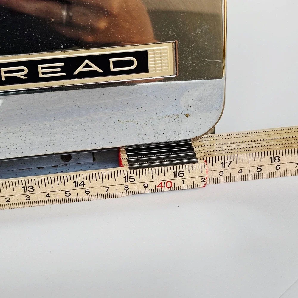 Vintage Lincoln BeautyBox Chrome Bread Box Mid Century Modern Retro Kitchen MCM